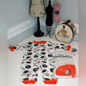 Brono's NFL Long Sleeve Coverall and bib set NWT